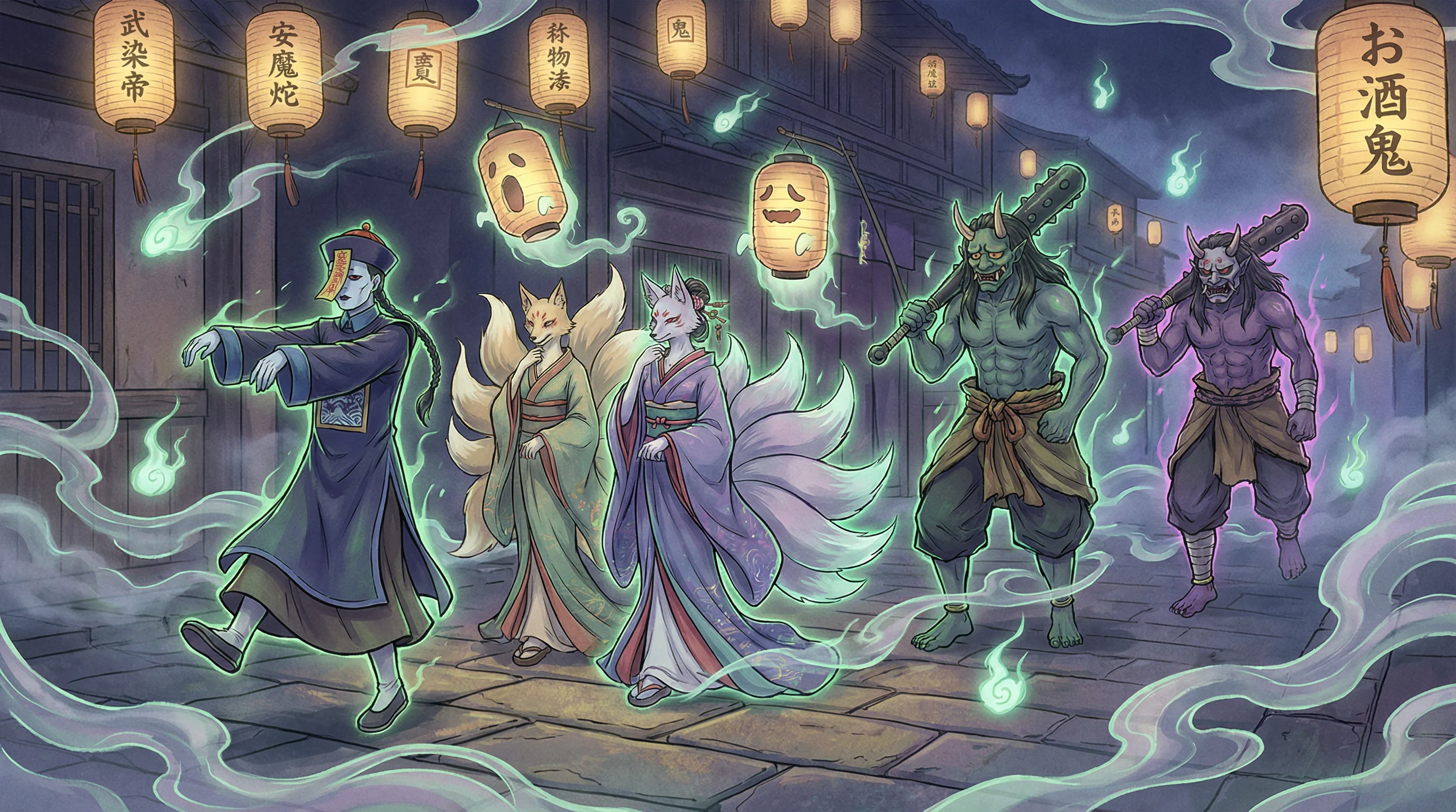 百鬼夜行 - 出白浆是高潮了吗 中日鬼怪动漫